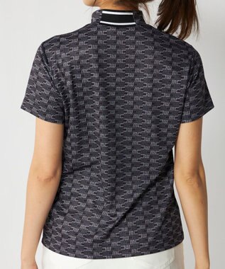 FILA GOLF／marie claire 【Marie claire sports】ロゴ柄モックネックシャツ ブラック