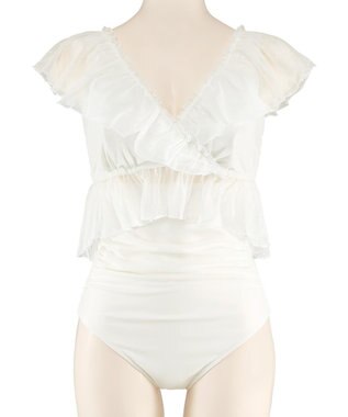 San-ai Resort（三愛水着楽園） 【San-ai Resort×PEACH　JOHNコラボ】【ナイスバディ水着】フリルワイヤービキニ　9M・11L　【San-ai Resort（サンアイリゾート）】 ホワイト