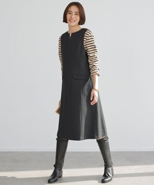 J.PRESS LADIES LANTECシャークスキン ジャンパースカート グレー系