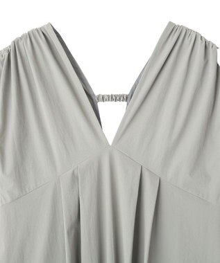 AMERICAN HOLIC 【マルチ機能】Vネックドロストショルダーワンピース Grayish Khaki