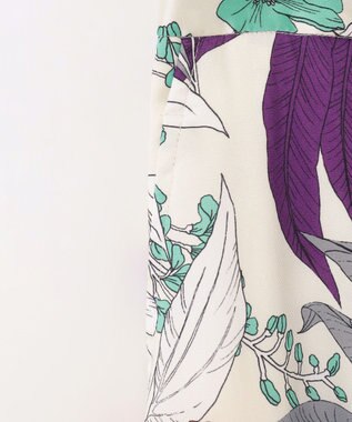 GRACE CONTINENTAL ボタニカルプリントワイドパンツ ベージュ