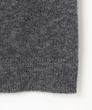 組曲 L へアリーヤーンボートネック ニット チャコールグレー系