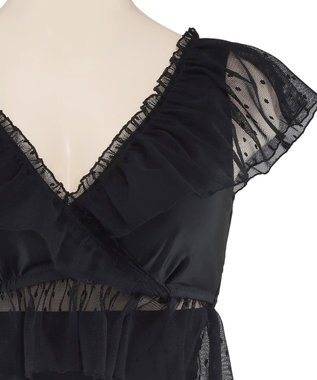 San-ai Resort（三愛水着楽園） 【San-ai Resort×PEACH　JOHNコラボ】【ナイスバディ水着】フリルワイヤービキニ　9M・11L　【San-ai Resort（サンアイリゾート）】 ブラック