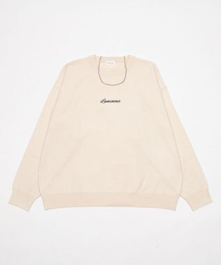 WEGO アクセ付きワンポイントニットプルオーバー（LS） オフホワイト