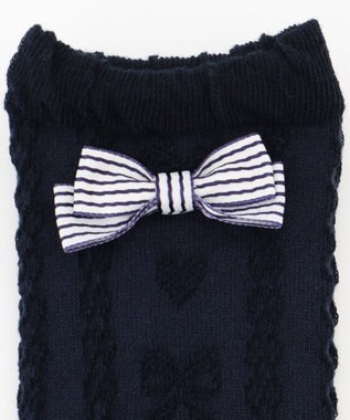 ANY KIDS ハイソックス（リボンディテール） ネイビー