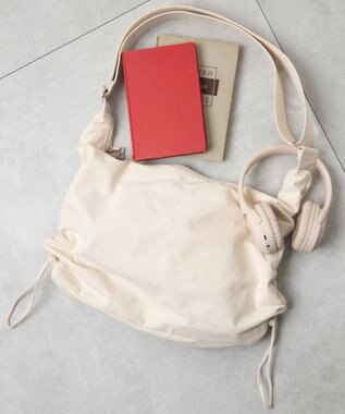 WEGO 【ユニセックスITEM/A4サイズ収納可能】サイドドロストキャンバスショルダー キナリ