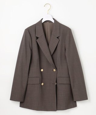 ANY SIS ウーステッドエステル テーラード ジャケット モカグレー