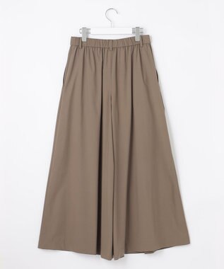 自由区 【XSサイズ～/洗える】ストレッチタイプライター ワイドパンツ ブラウン系