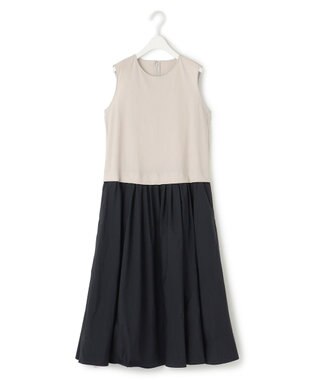 ICB L 【接触冷感・UVカット・洗える】アトラストリコット コンビドレス トープ×ブラック系