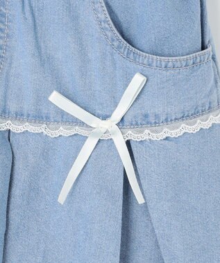 ANY KIDS 【洗濯機可能】プリーツ ミニスカパン デニム