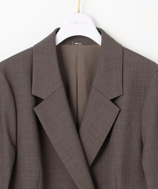 ANY SIS ウーステッドエステル テーラード ジャケット モカグレー