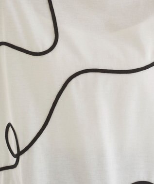 WEGO 【ANGIE VINTAGE】コード刺繍デザインTシャツ オフホワイト