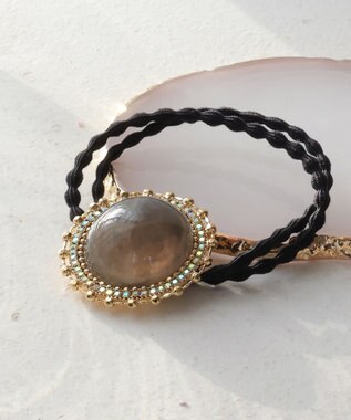 Tiaclasse ポイントカラーストーンゴム　 ブラウン