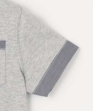 J.PRESS KIDS 【110-130cm】チェックカラー 半袖ポロシャツ グレー系