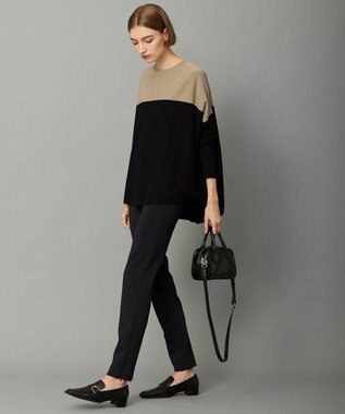 ICB 【洗える】テックストレッチ レギンスパンツ ブラック系