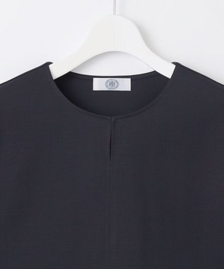 J.PRESS LADIES L プレーティングジャージー ブロッキング カットソー ネイビー系