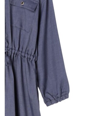 Green Parks ・ＥＬＥＮＣＡＲＥ　ＤＵＥ　イロイロ釦ドロストワンピース Blue