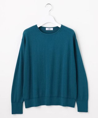 J.PRESS LADIES Cotton Wool ボートネック ニット エメラルド系