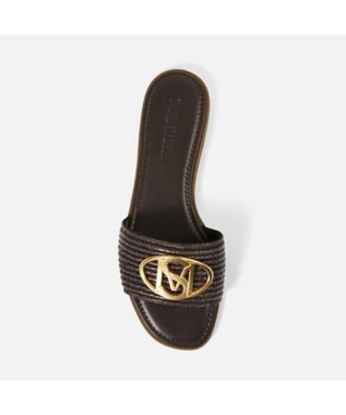 STEVE MADDEN KORA20オーバルロゴモチーフフラットサンダル ブラウン