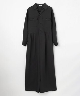 NAVE 【ReNAVE・洗える/UVカット】スパンポリエステル ジャンプスーツ ブラック系