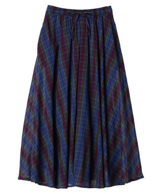 Green Parks Ｉ　先染めチェックギャザースカート Check