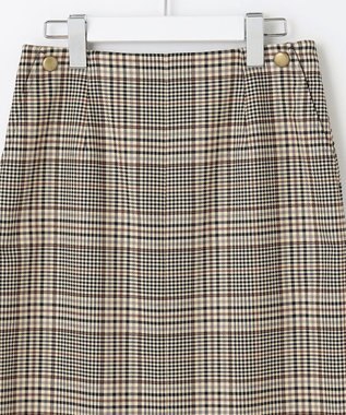 J.PRESS LADIES 【洗える】PL/Visストレッチチェック スカート ベージュ系3