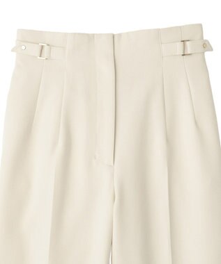 YECCA VECCA サイドベルテッドハイウエストパンツ Ivory