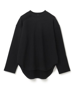BEIGE， 【BEIGE,ecru/WEB限定・洗える】LOOP BACK / コットンスウェットリブトップス Black