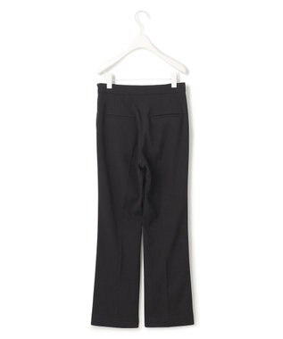 ICB 【WEB限定・洗える】キュプラハイパワーストレッチ セミフレアパンツ ブラック系