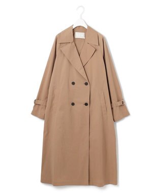 ICB 【撥水加工】 メモリーストレッチタフタ トレンチコート アンバーベージュ系