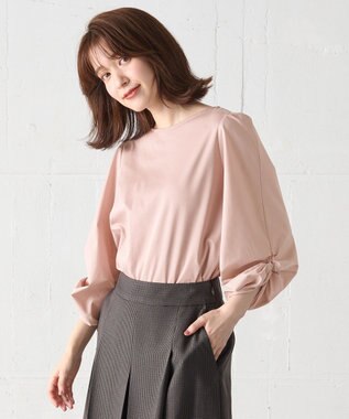 ANY 【洗濯機可】着映える袖ねじりトップス ピンク