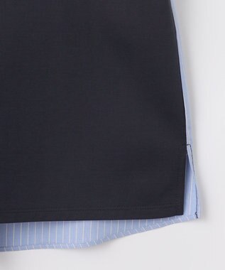 J.PRESS LADIES L プレーティングジャージー ブロッキング カットソー ネイビー系