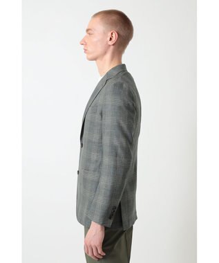 DAKS グレンチェックカーキジャケット グレー