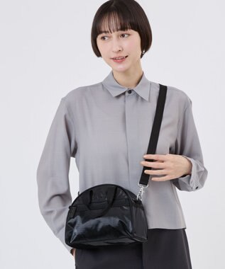 LeSportsac ROUND SM SATCHEL/ブラックシャイン ブラックシャイン