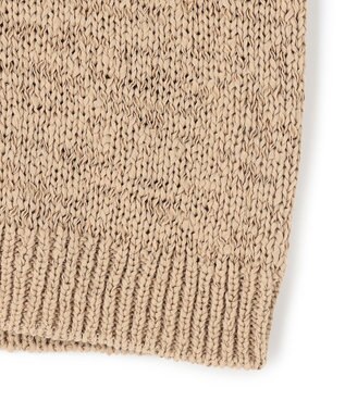 UNFILO テープヤーンニット ベスト キャメル