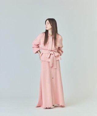 GRACE CONTINENTAL ニットワークジャケット ピンク