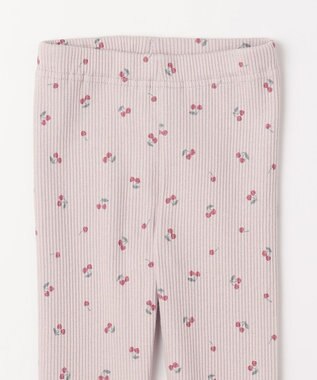 ANY KIDS テレコ レギンス ベージュ×チェリー