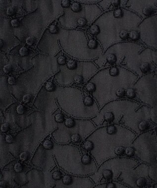 23区 L 【R(アール)】ランダムドットレース Aライン ブラウス ブラック系