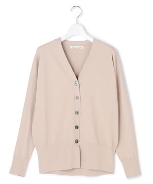 23区 S 【先行予約】レーヨンポリエステルストレッチ Vネック カーディガン ベージュ系