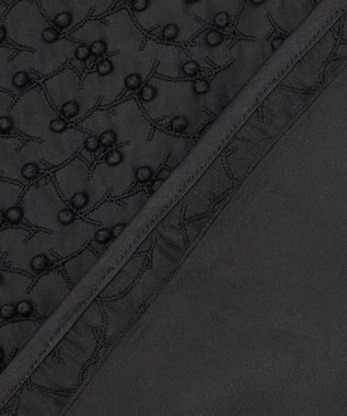 23区 L 【R(アール)】ランダムドットレース Aライン ブラウス ブラック系