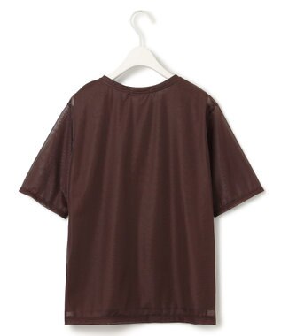 ICB L 【接触冷感・洗える】 チュールコンビ カットソー ソイル系