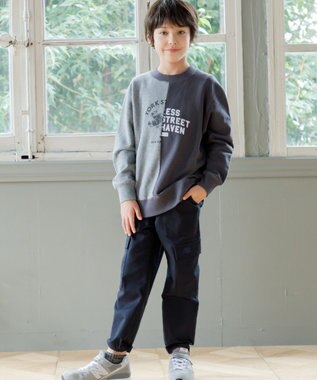 J.PRESS KIDS 【100-130cm】パッチワーク ブルプリント トレーナー グレー系