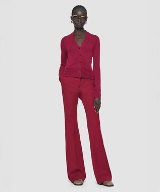 JOSEPH ギャバジンストレッチトラウザーズ　タフィラ Ruby