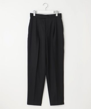 23区 【エステータ】ウールツイル ワイドテーパード パンツ ブラック系
