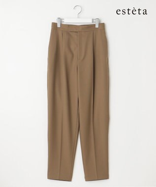 23区 【エステータ】ウールツイル ワイドテーパード パンツ
