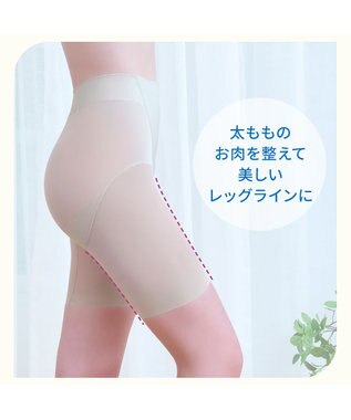 BRADELIS New York 【BRADELIS NewYork peace】綿混楽々dailyシェイプパンツ25 ガードルショーツ 1枚履き可能 ハイウエスト 補正 下着 細見え パールグレージュ