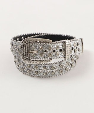 WEGO Lビジューバックルラメスタッズベルト