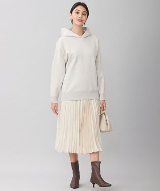 自由区 【WEB限定・洗える】ロイヤルサテンプリーツ スカート ベージュ