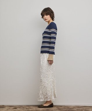 GRACE CONTINENTAL チュールレースマーメイドスカート ホワイト