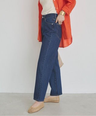 WEGO 【ANGIE VINTAGE/SMLサイズ展開】ストレートデニムパンツ ネイビー